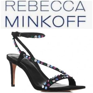 REBECCA MINKOFF - 🎉HP🎉 L Sz 6.5 (37) Nanine Suede & Crystal 3” Heels NEW IN BOX!